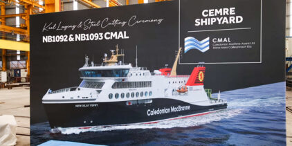 On Cemre Shipyard started the steel cutting of NB1093 and keel laying of NB1092 New Islay Ferries
