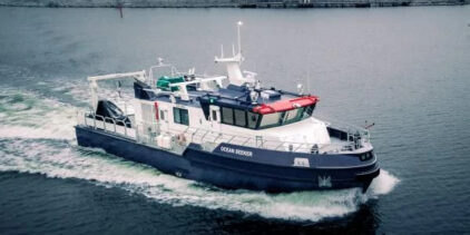 The 23-meter-long research vessel Ocean Seeker has been handed over