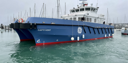Louis Dreyfus Armateurs delivired of the 3rd and last CTV “Capti’vent” for the Saint-Nazaire Offshore Wind Farm
